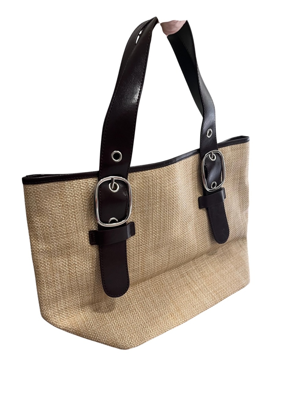 Banana Republic Brown Woven Straw Tote Bag - Picture 7 of 11
